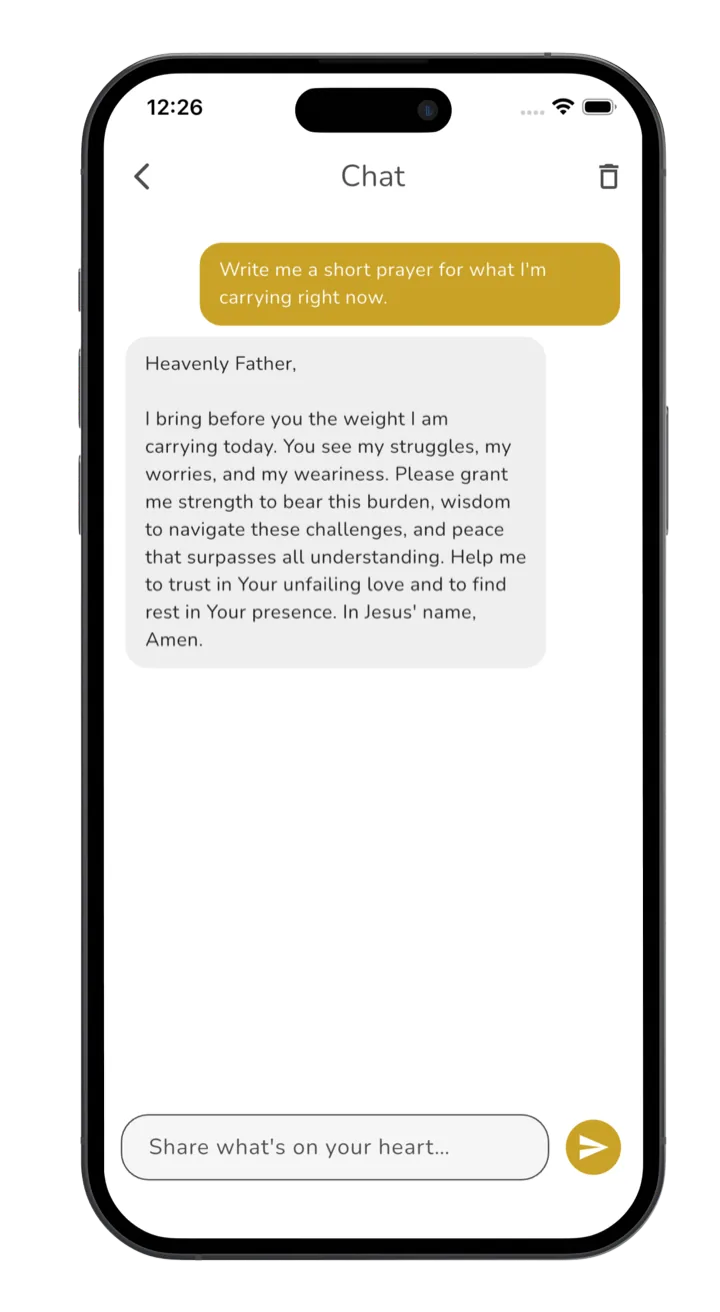 AI Prayer For Anything — Psalmo Bible widget app screenshot